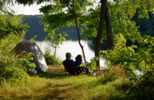 Genieten van de rust en het uitzicht op Camping Vue du Lac